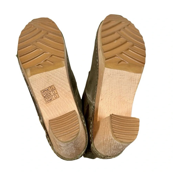 BRYR Phoebe Lace Up Leather Clog Granny Boots Sz:36 - Picture 7 of 9